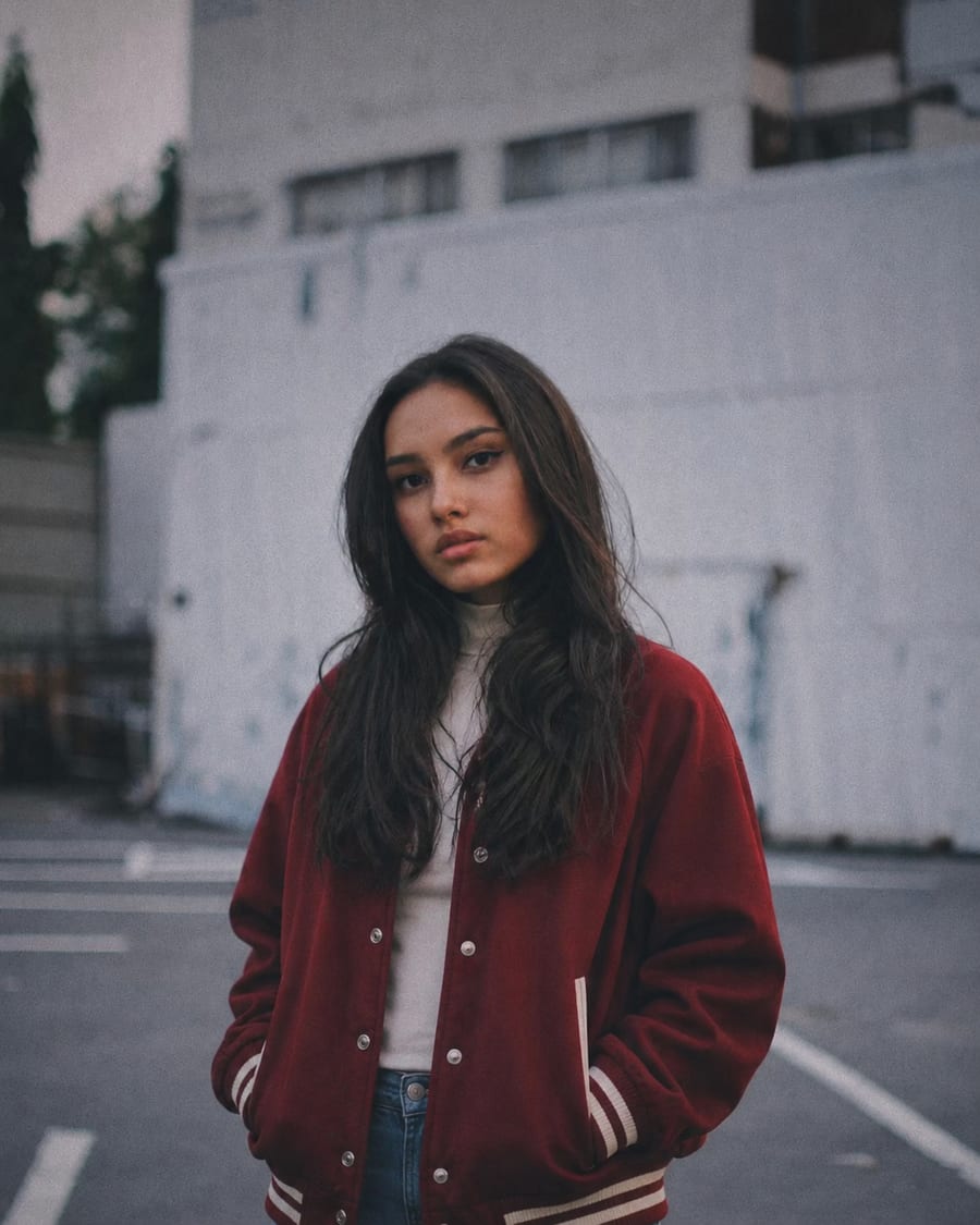 Model two wearing the second look